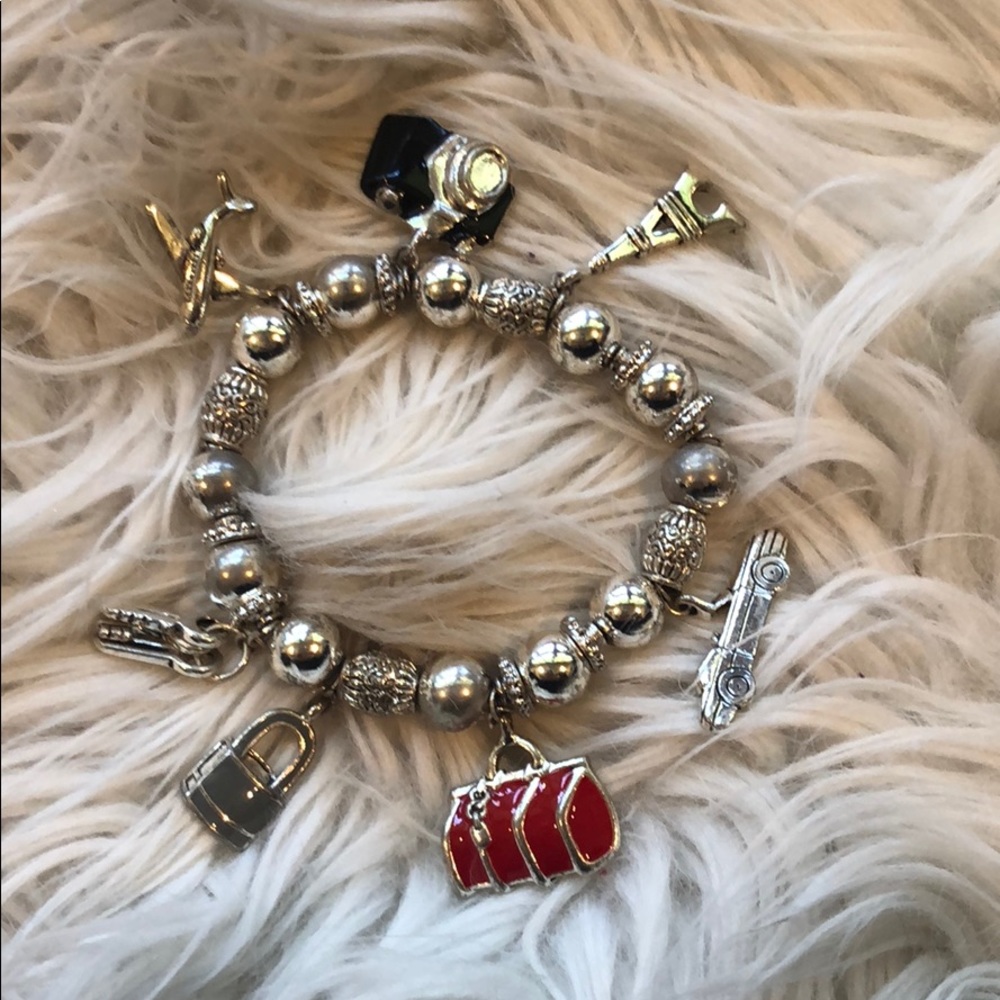 Silver Paris Charm Bracelet